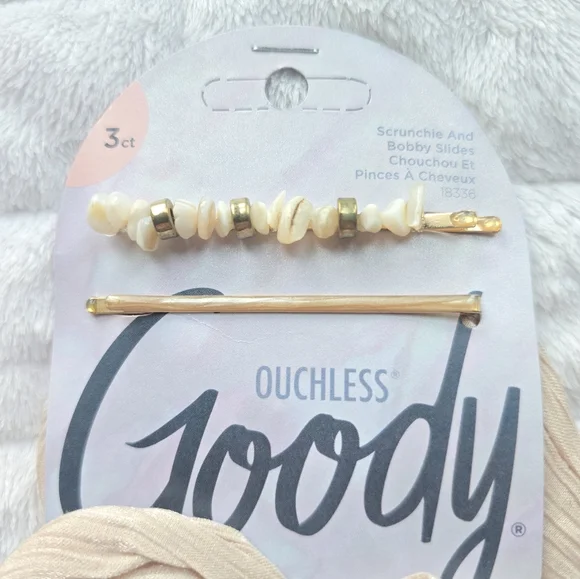 🍒 5/$20 new Goody Ouchless Scrunchie and Embellished Bobby Pin Set - Picture 6 of 8